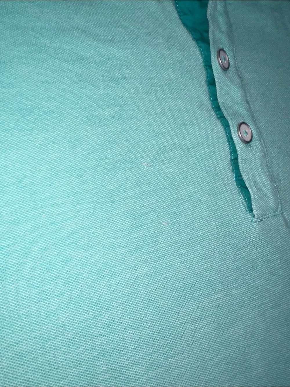 G by Guess Vintage Mint Polo with Teal Shoulder and Collar
